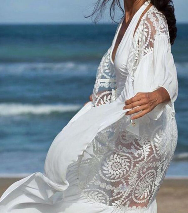 H9fa6c07cfc584a4c859c194dfb13d9fbL Wanderlust Boho Half Sleeve Kimono Beach Cover Up