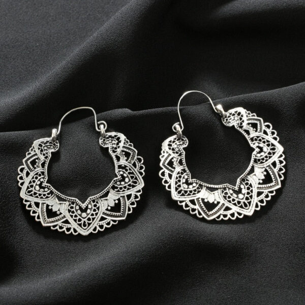 HTB19myqmdbJ8KJjy1zjq6yqapXaE Spirit and Rebel Vintage Silver Boho Earrings