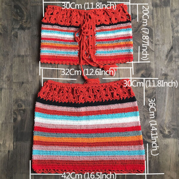 Blissful Beach Boho Crochet Beach Cover Top Skirt – Spirit & Rebel