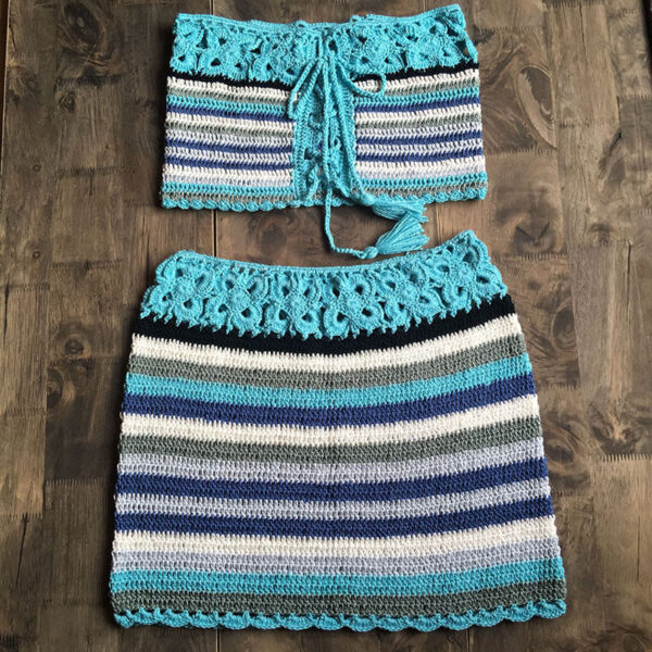 Sun-Kissed Wanderlust Boho Crochet Crop Top and High Waist Skirt – Spirit & Rebel