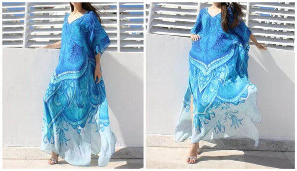 HTB1aY5SajDuK1Rjy1zjq6zraFXac Ethereal Breeze Boho Chic Embroidered Maxi Dress Kaftan
