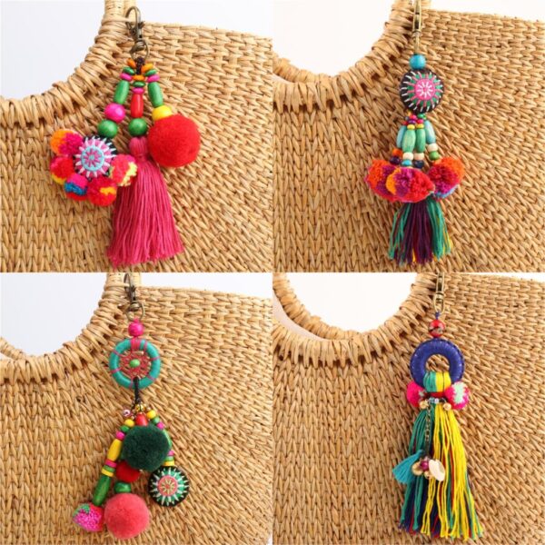 HTB1hBi9DUR1BeNjy0Fmq6z0wVXag Cute Boho Pompon Bag Pendant