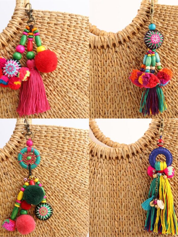 Cute Boho Pompon Bag Pendant