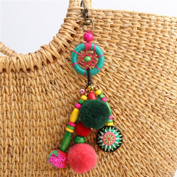 HTB1ph_UAKuSBuNjSsplq6ze8pXaL Cute Boho Pompon Bag Pendant