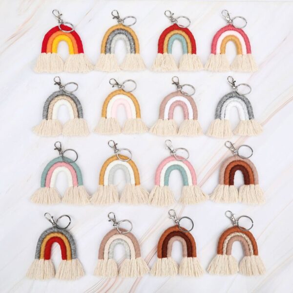 New Handmade Macrame Boho Tassel Keychain Bagcharm – Spirit & Rebel