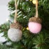 6-Piece Wool Felt Christmas Tree Ornament Set