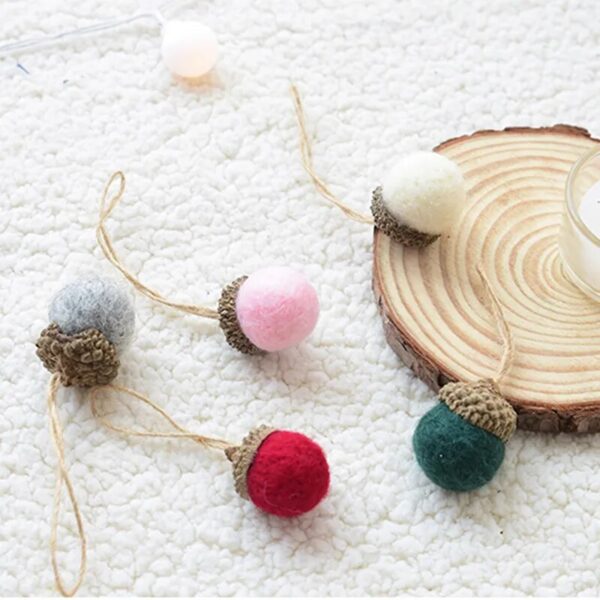 6-Piece Wool Felt Christmas Tree Ornament Set