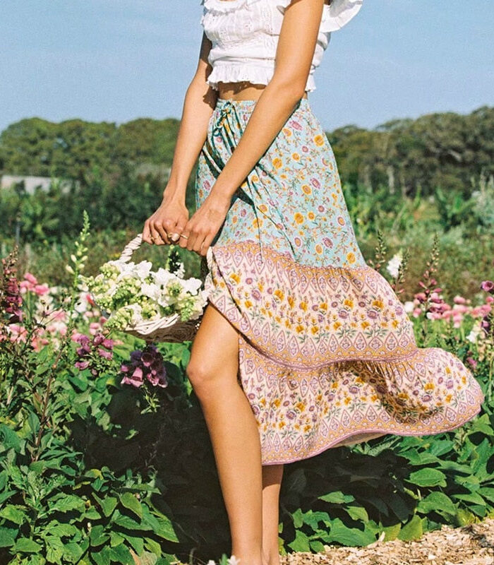 Free Spirit Floral Boho Maxi Skirt – Spirit & Rebel