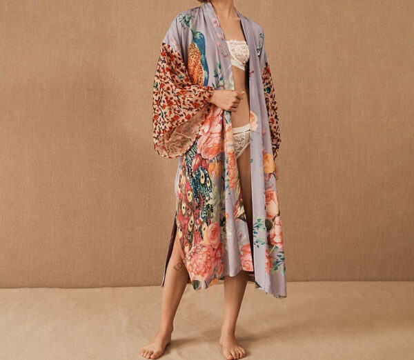 Hb224c77dfe044c50a2184f2278bdd79be Wanderlust Boho Half Sleeve Kimono Beach Cover Up