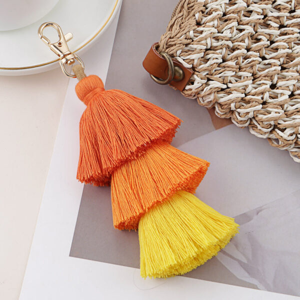 Hb35da1c008c54f5782f0ec2af392c864F Premium Boho Tassel Keychain