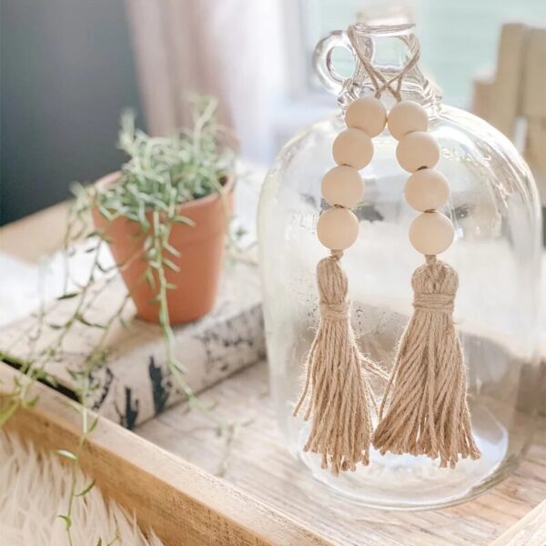 5-Piece Rustic Wood Holiday Table Christmas Ornaments Set