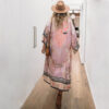 Hc1eca7c51afe4ad49eed3a6d580e01d7O Wanderlust Boho Half Sleeve Kimono Beach Cover Up