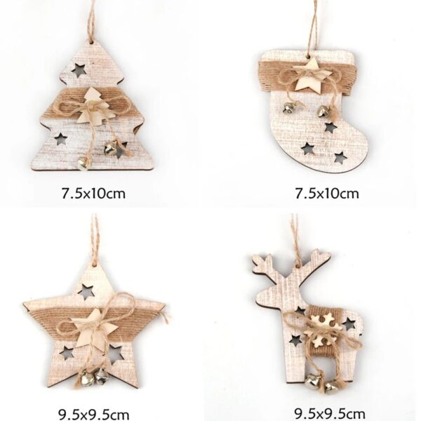 Hca3980fd9c0e4678952f8086cf8b1b3dz Enchanting 3-Piece Boho Christmas Wooden Pendants Set