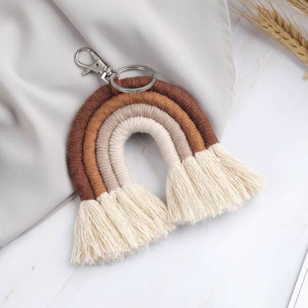 New Handmade Macrame Boho Tassel Keychain Bagcharm – Spirit & Rebel