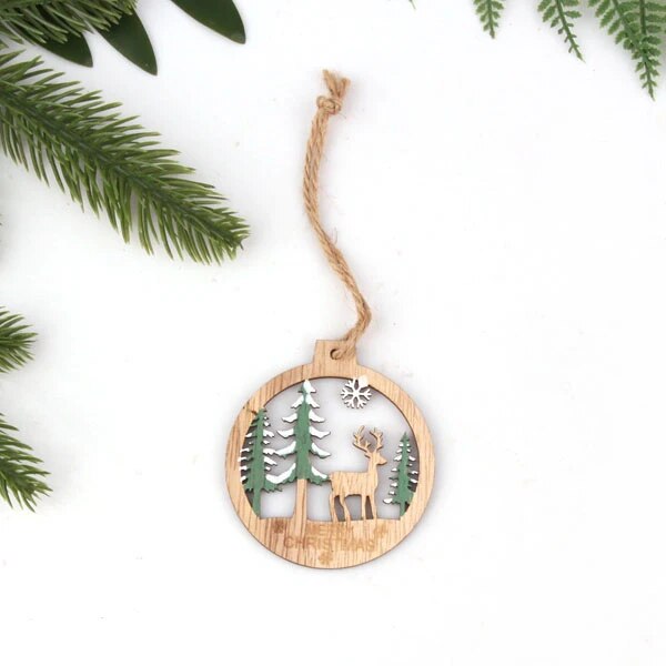 Hdd35ec025dcb4ac8a6b7c95b4d01c68bF Vintage Wooden Christmas Pendants Ornaments – Spirit & Rebel