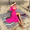 He597ba2639874800bcf77519990dbc2eR Wanderlust Boho Half Sleeve Kimono Beach Cover Up