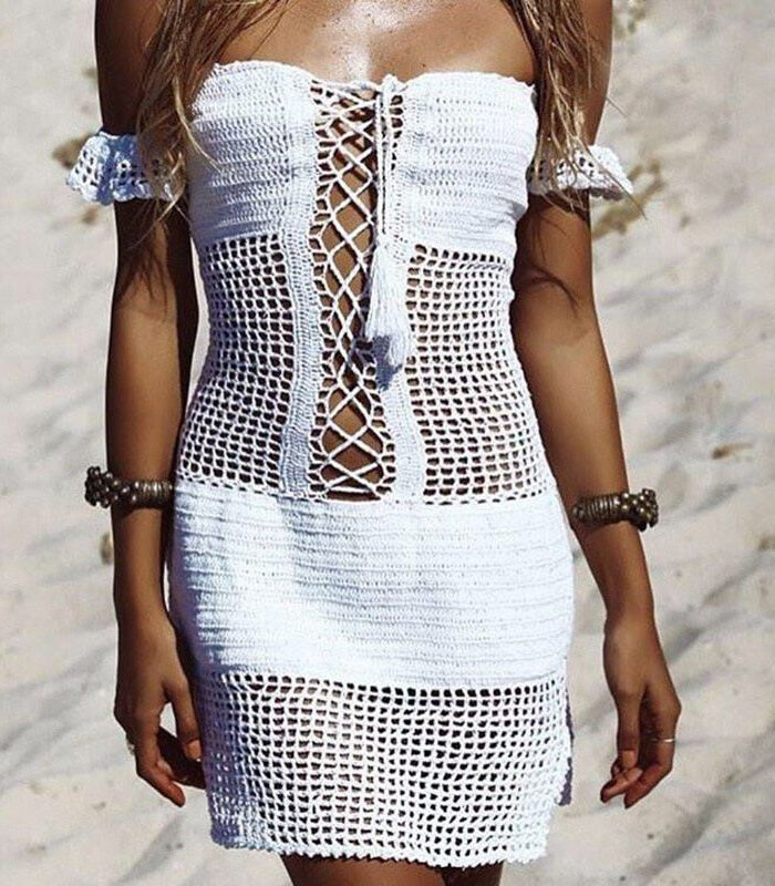 Boho Beach Goddess Crochet Dress – Spirit & Rebel