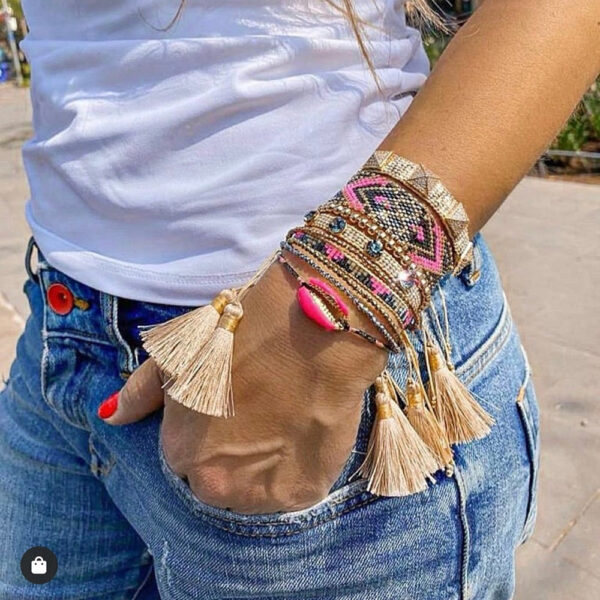 Seashell Serenade Boho Tassel Bracelet