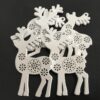 Festive Delight: 10-Piece White & Red Wooden Christmas Boho Ornaments Set – Spirit & Rebel