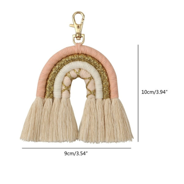 New Handmade Macrame Boho Tassel Keychain Bagcharm – Spirit & Rebel