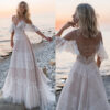 Hf905c72872654437aa949b6c424c405eH Sunset Love Lace Wedding Dress