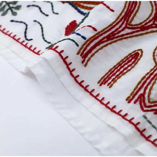 Free Your Mind Embroidered Boho Skirt and Top 2 Piece Set