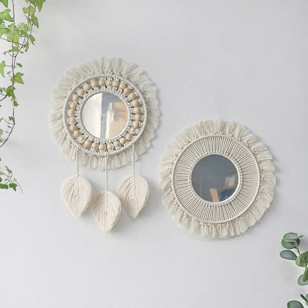 S0f0b1ead95c24a38bc4f7db18c9201d4B Boho Bliss Macrame Wall Mirrors – Spirit & Rebel
