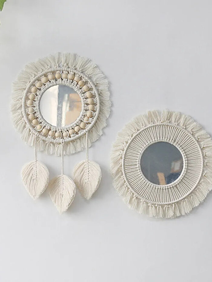 S0f0b1ead95c24a38bc4f7db18c9201d4B Boho Bliss Macrame Wall Mirrors – Spirit & Rebel