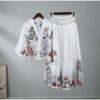 Free Your Mind Embroidered Boho Skirt and Top 2 Piece Set