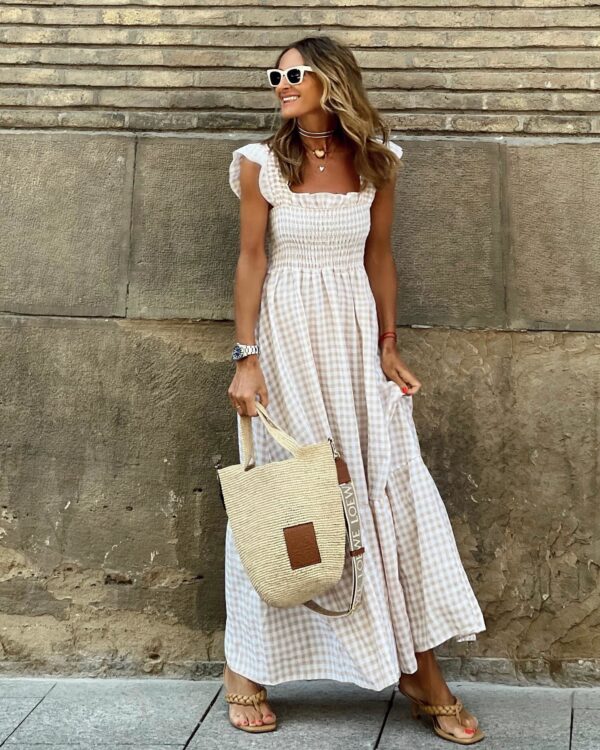 S157236f1ca564dd8aa2b54a076413ecee Coastal Plaid Boho Maxi Dress – Spirit & Rebel