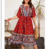 Free Flow Red Plus Size Boho Midi Dress – Spirit & Rebel