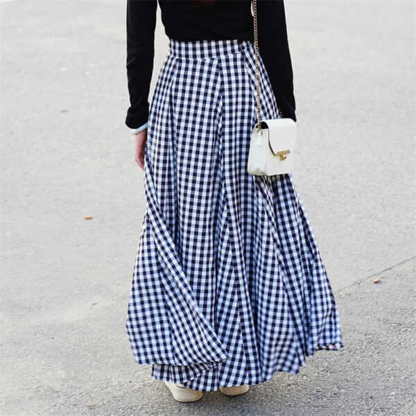 Farmhouse Rustic Plaid Boho Maxi Skirt – Spirit & Rebel