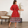 Free Flow Red Plus Size Boho Midi Dress – Spirit & Rebel