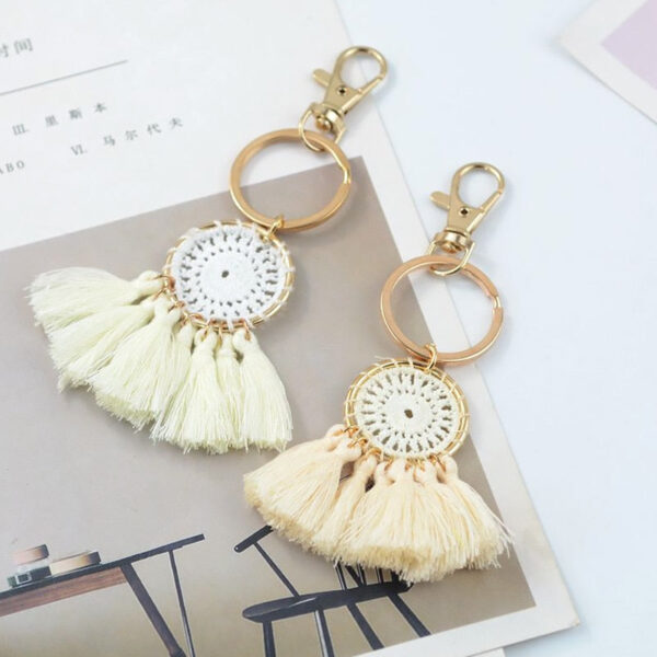 Boho Tassel Bag Charm Key Chain