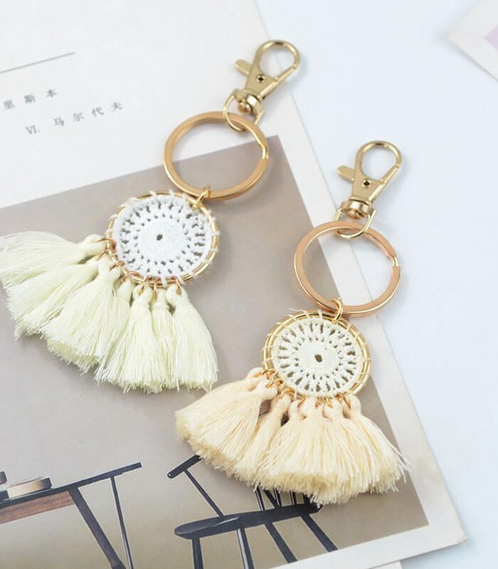Boho Tassel Bag Charm Key Chain