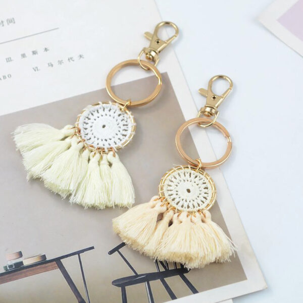Boho Tassel Bag Charm Key Chain