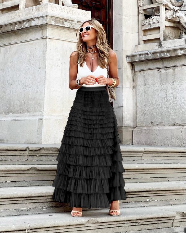 S212f72ad7a8e4f0b8e89fbed2f00b8bbu Boho Enchantment Tulle Maxi Skirt – Spirit & Rebel