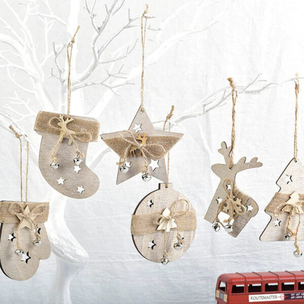 S2171c17b42c349c2955a2843d4bbb9d3C Enchanting 3-Piece Boho Christmas Wooden Pendants Set