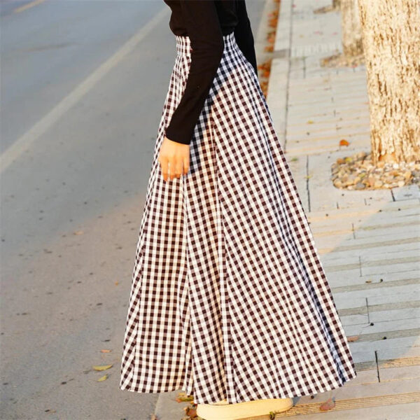 Farmhouse Rustic Plaid Boho Maxi Skirt – Spirit & Rebel