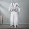 Free Your Mind Embroidered Boho Skirt and Top 2 Piece Set