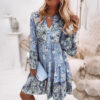 S2a16a9e2b7a944ea942d79cf2110a17ag Spirit and Rebel Boho Ruffle Long Sleeve Loose Dress