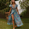 S2b982e6322f44bac8c68b214129886e6i Bohemian Breeze Plunge V-neck Maxi Dress