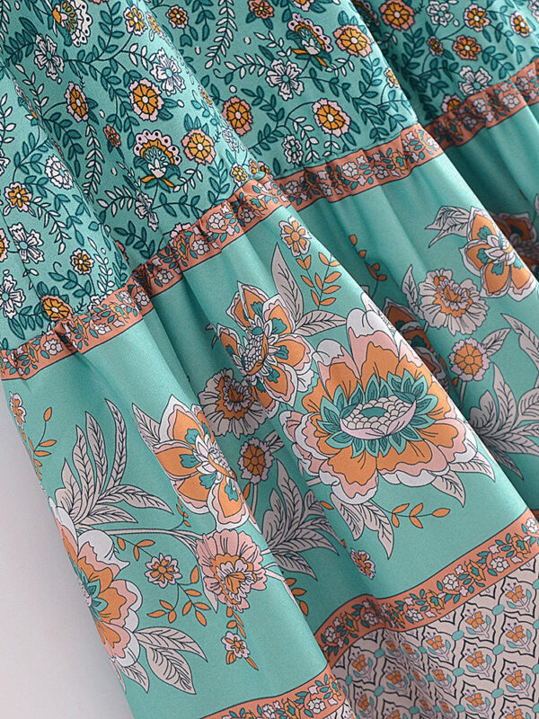 Happy Boho Elastic Waist A-Line Skirt Green – Spirit & Rebel