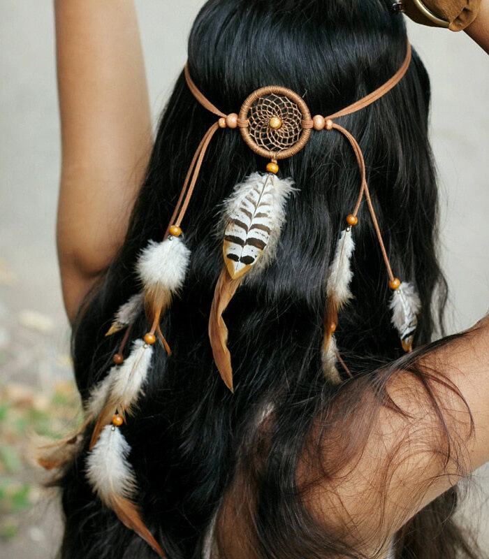 Spirit and Rebel Handmade Boho Feather Headband