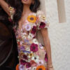 EnchantBloom Elegance Boho Mini Dress – Spirit & Rebel