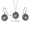 Vintage Boho Sun Moon Pendant Earrings Necklace Set – Spirit & Rebel