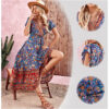 S36e7e2b00f404caeb927a6ec32696096o Meadow Dreamer Floral Print Boho Plunge Maxi Dress – Spirit & Rebel