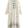 Free Your Mind Embroidered Boho Skirt and Top 2 Piece Set