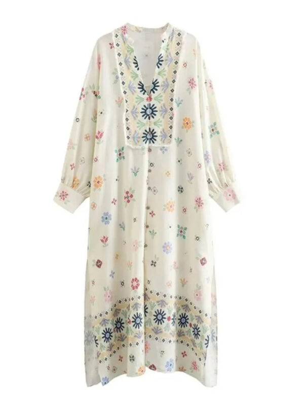 Free Your Mind Embroidered Boho Skirt and Top 2 Piece Set