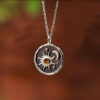 Vintage Boho Sun Moon Pendant Earrings Necklace Set – Spirit & Rebel